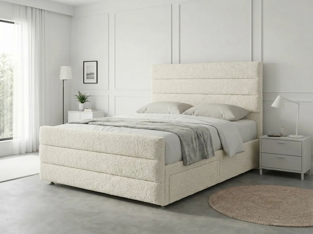Prestige Sleigh Comfort | Divan Drawer Bed with Deep Storage Drawers (UK) | Discount Bed Store (DBS) #DB151
