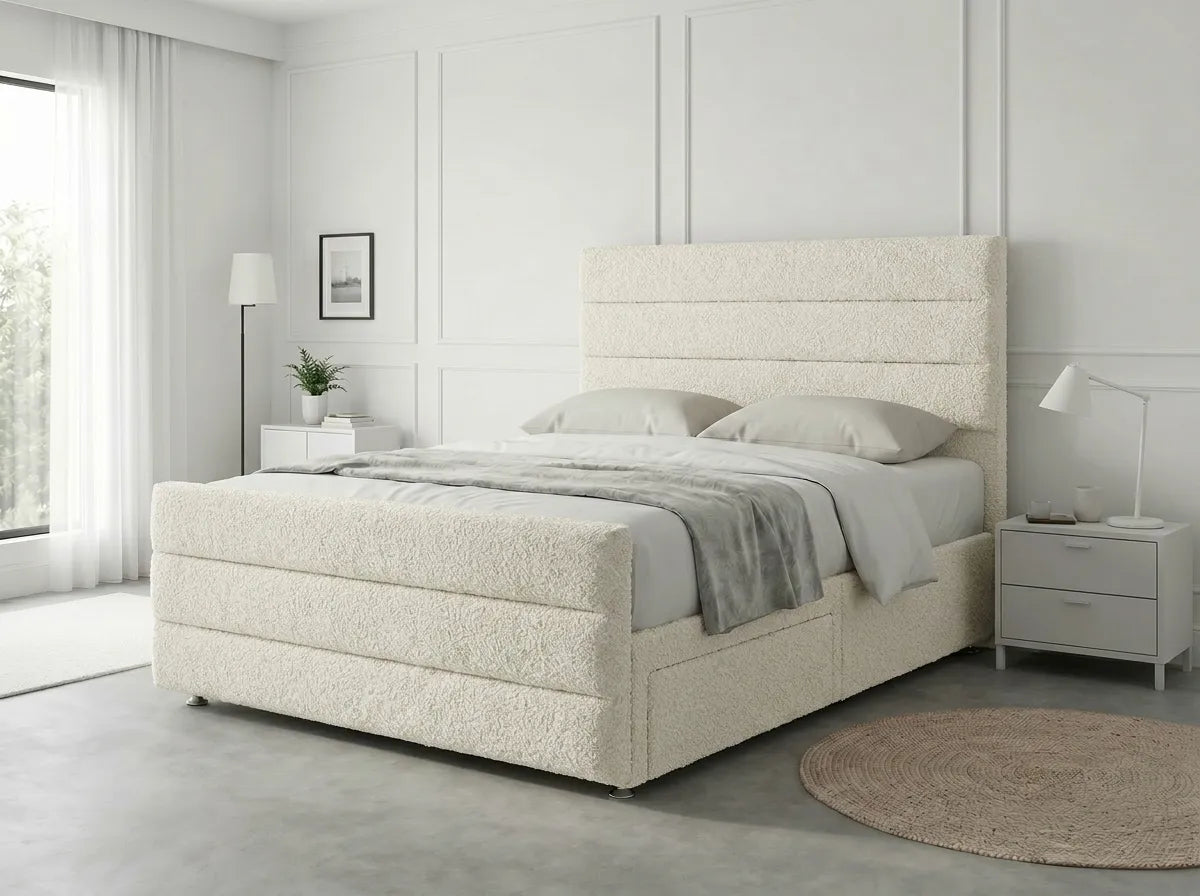 Prestige Sleigh Comfort | Divan Drawer Bed with Deep Storage Drawers (UK) | Discount Bed Store (DBS) #DB151