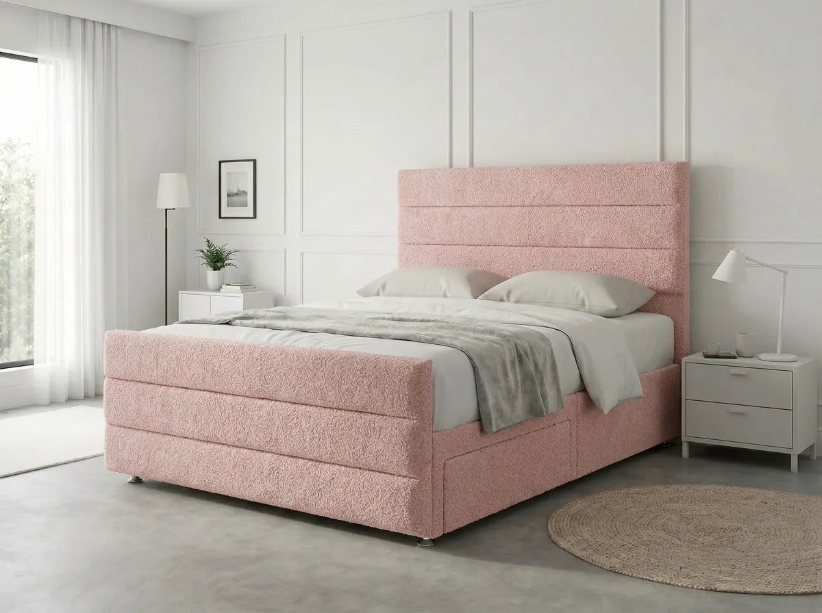 Prestige Sleigh Comfort | Divan Drawer Bed with Deep Storage Drawers (UK) | Discount Bed Store (DBS) #DB151