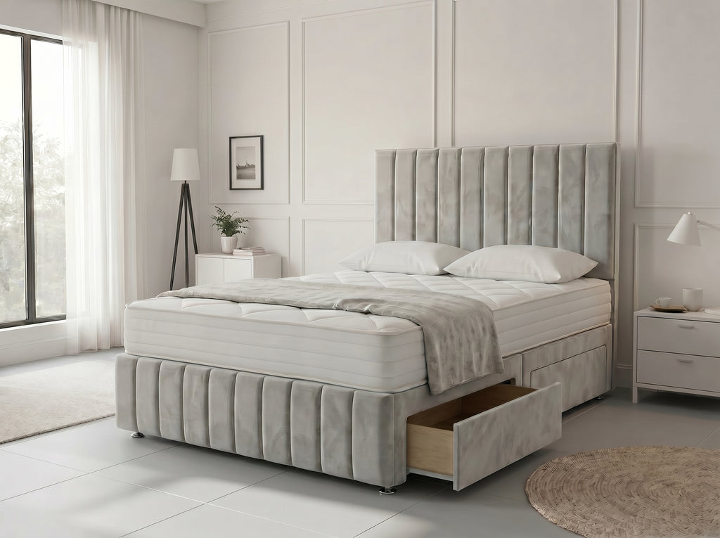 Regal Sleigh Haven Divan Drawer Bed with Side Storage Drawers (UK) | Discount Bed Store (DBS) #DB131