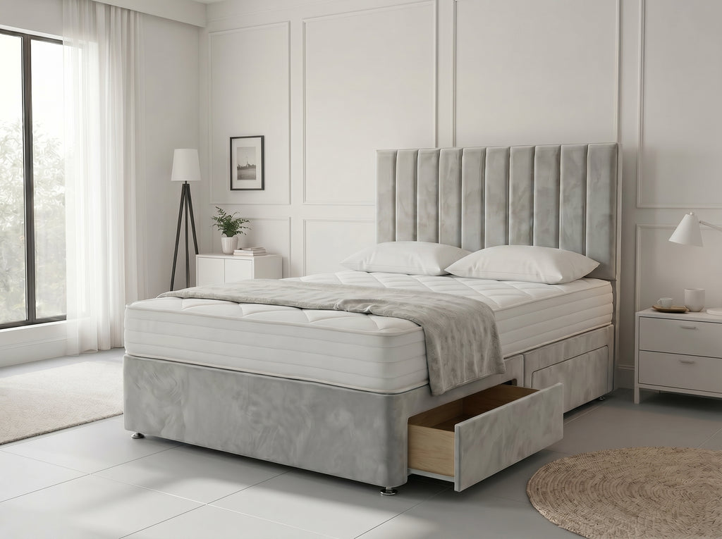 Regal Sleigh Haven Divan Drawer Bed with Side Storage Drawers (UK) | Discount Bed Store (DBS) #DB131