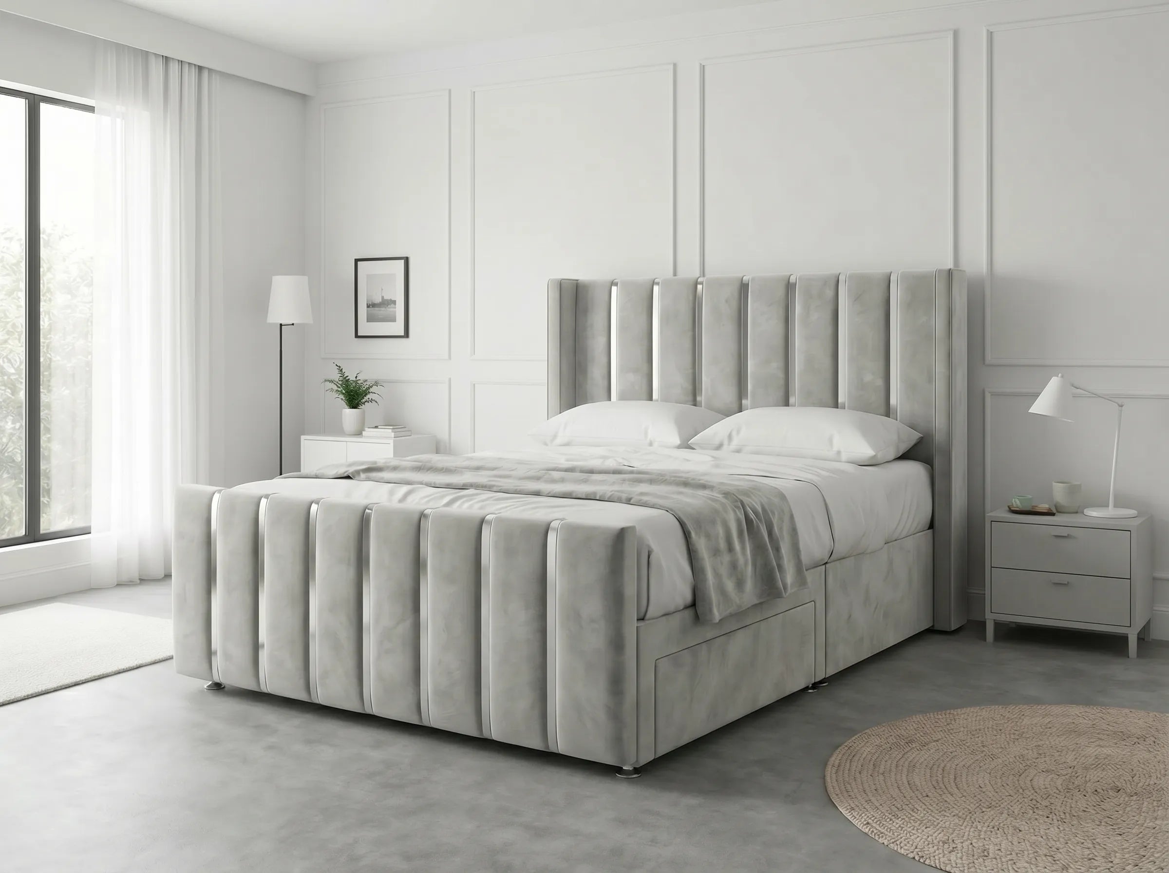 Signature Sleigh Comfort | Divan Drawer Bed with Easy-Access Drawer Storage (UK) | Discount Bed Store (DBS) #DB141