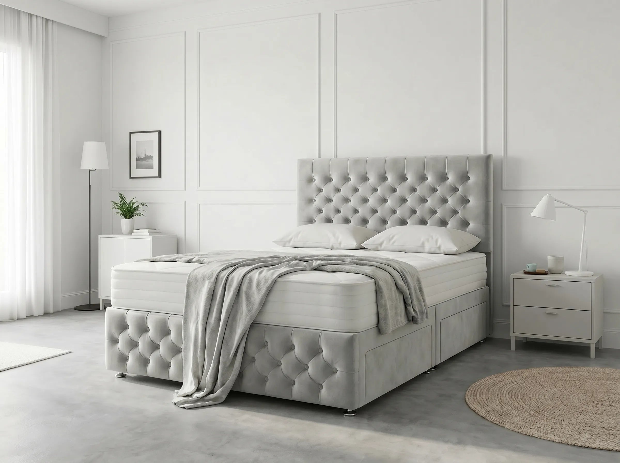 Premier Sleigh Style | Divan Storage Bed with Pull-Out Drawers (UK) | Discount Bed Store (DBS) #DB145 (Copy)