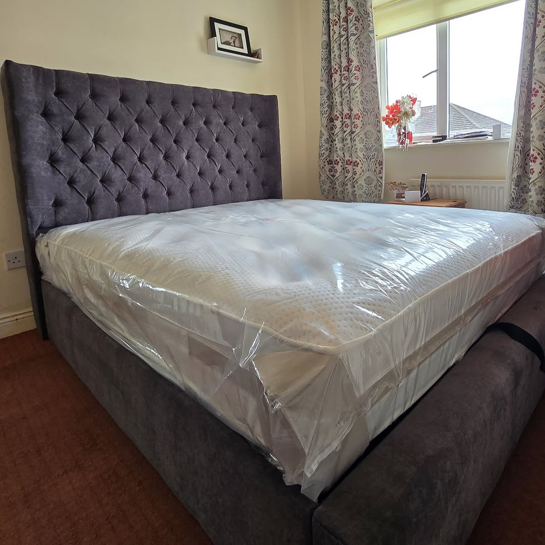 DeepButton Classic Bed #B68 Bed Frame (UK) | Discount Bed Store (DBS)
