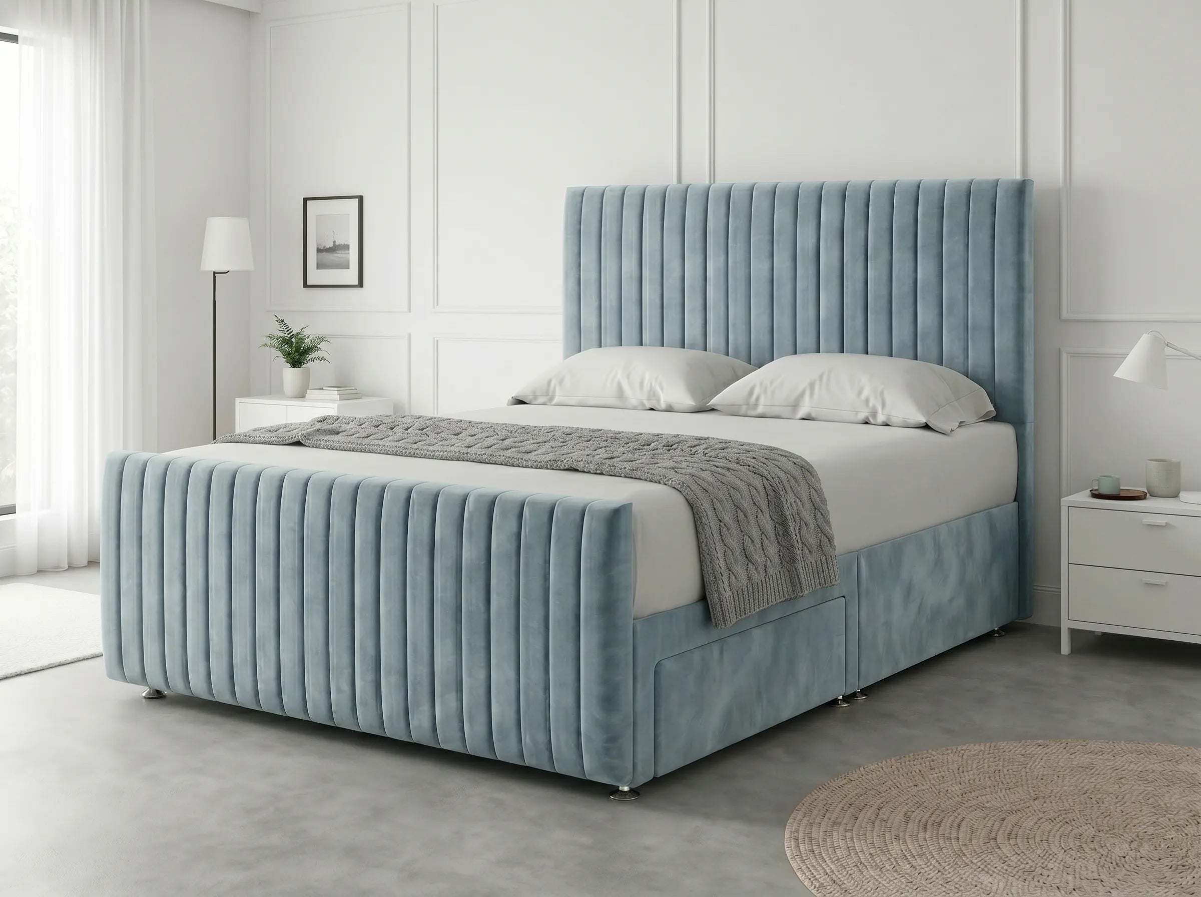 Urban Curve Elite | Divan Drawer Bed Frame with Smart Storage System (UK) | Discount Bed Store (DBS) #DB152