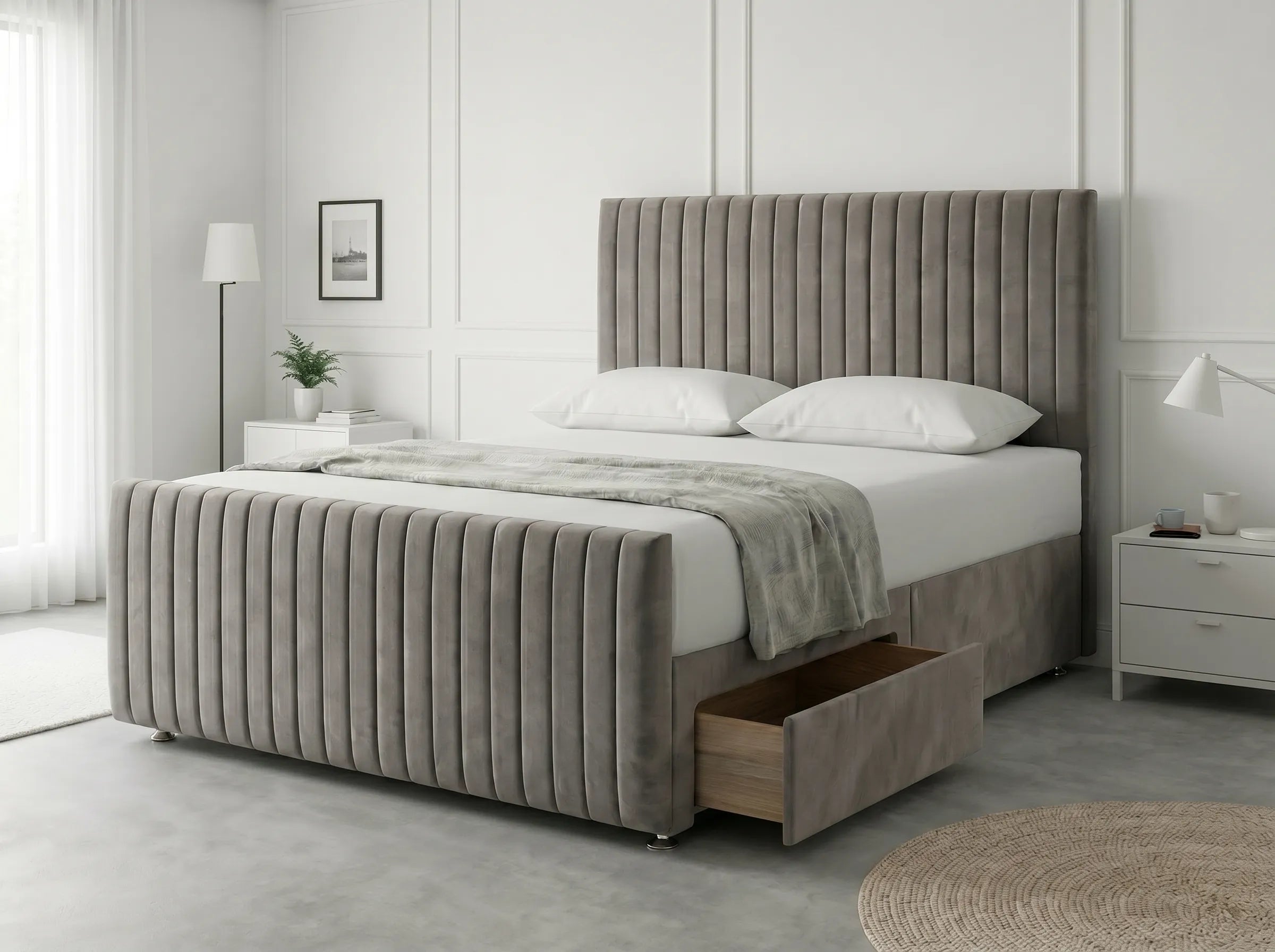Urban Curve Elite | Divan Drawer Bed Frame with Smart Storage System (UK) | Discount Bed Store (DBS) #DB152