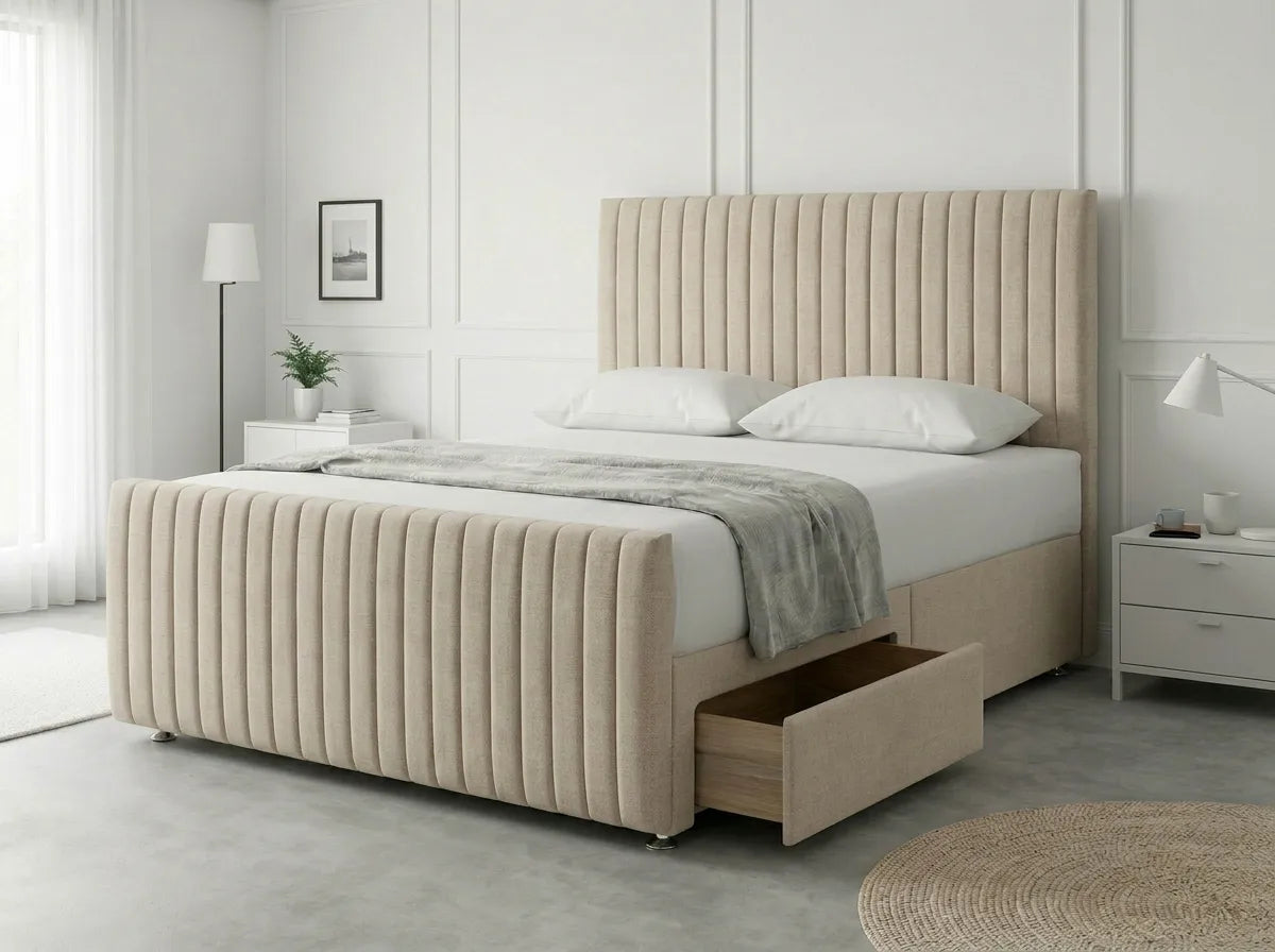 Urban Curve Elite | Divan Drawer Bed Frame with Smart Storage System (UK) | Discount Bed Store (DBS) #DB152