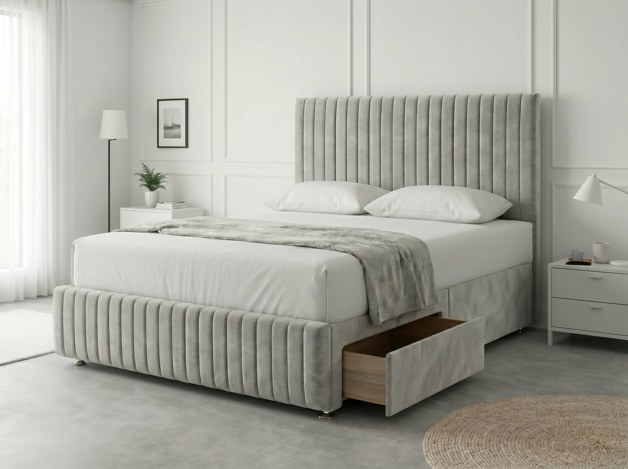 Urban Curve Elite | Divan Drawer Bed Frame with Smart Storage System (UK) | Discount Bed Store (DBS) #DB152