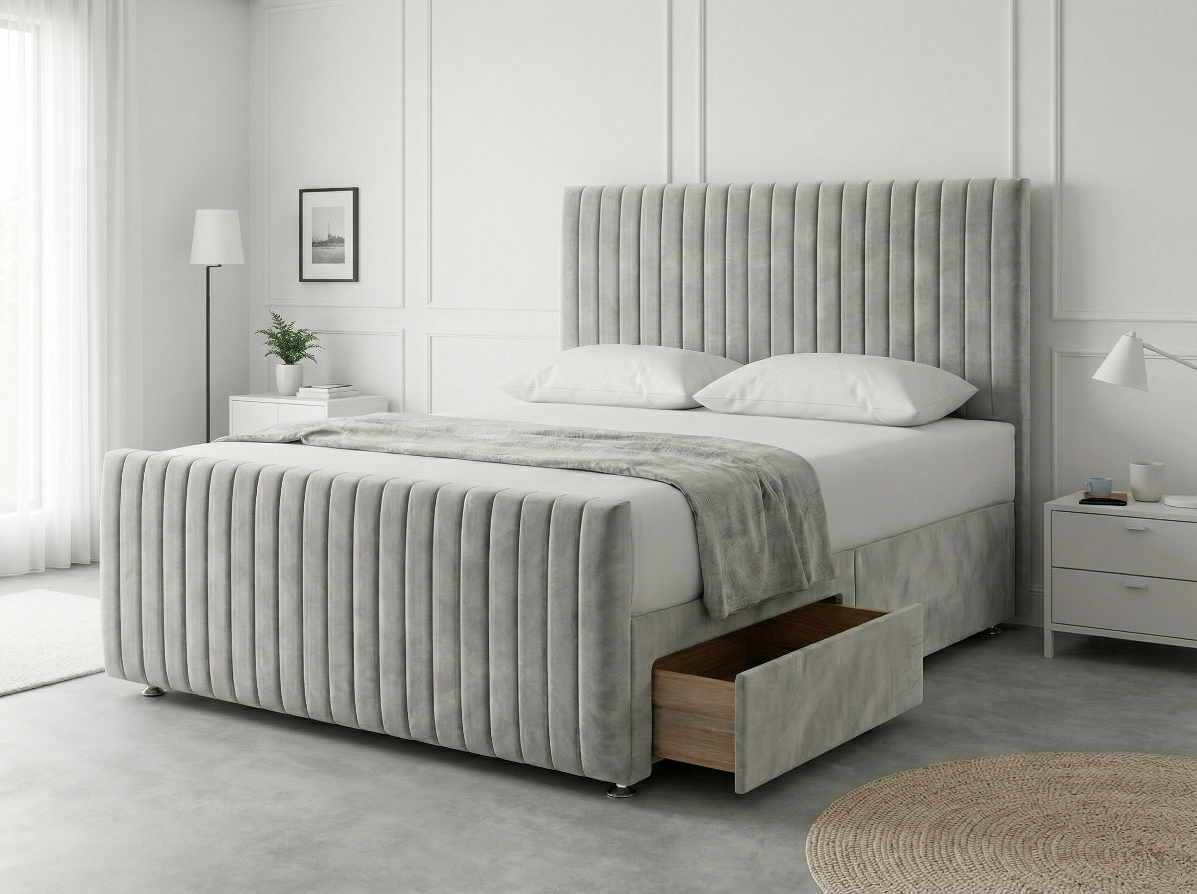 Urban Curve Elite | Divan Drawer Bed Frame with Smart Storage System (UK) | Discount Bed Store (DBS) #DB152
