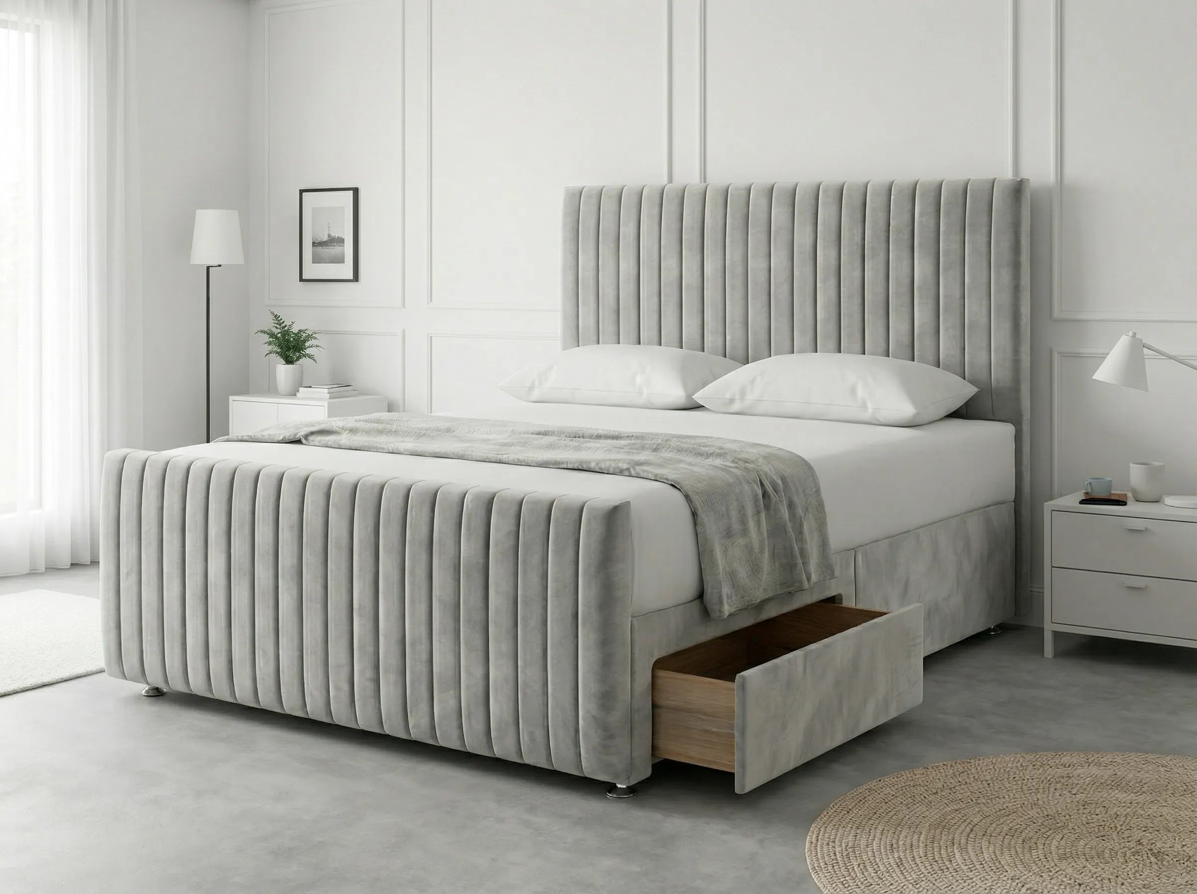Urban Curve Elite | Divan Drawer Bed Frame with Smart Storage System (UK) | Discount Bed Store (DBS) #DB152