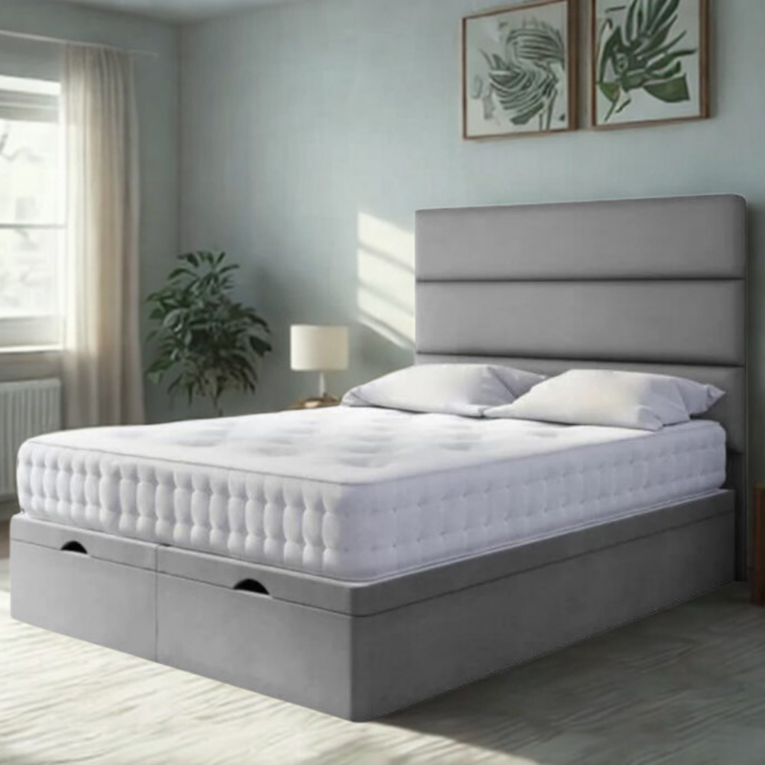 SmoothGrid Edition #B152 | Optional Divan Ottoman Bed Frame (UK) | Discount Bed Store (DBS)