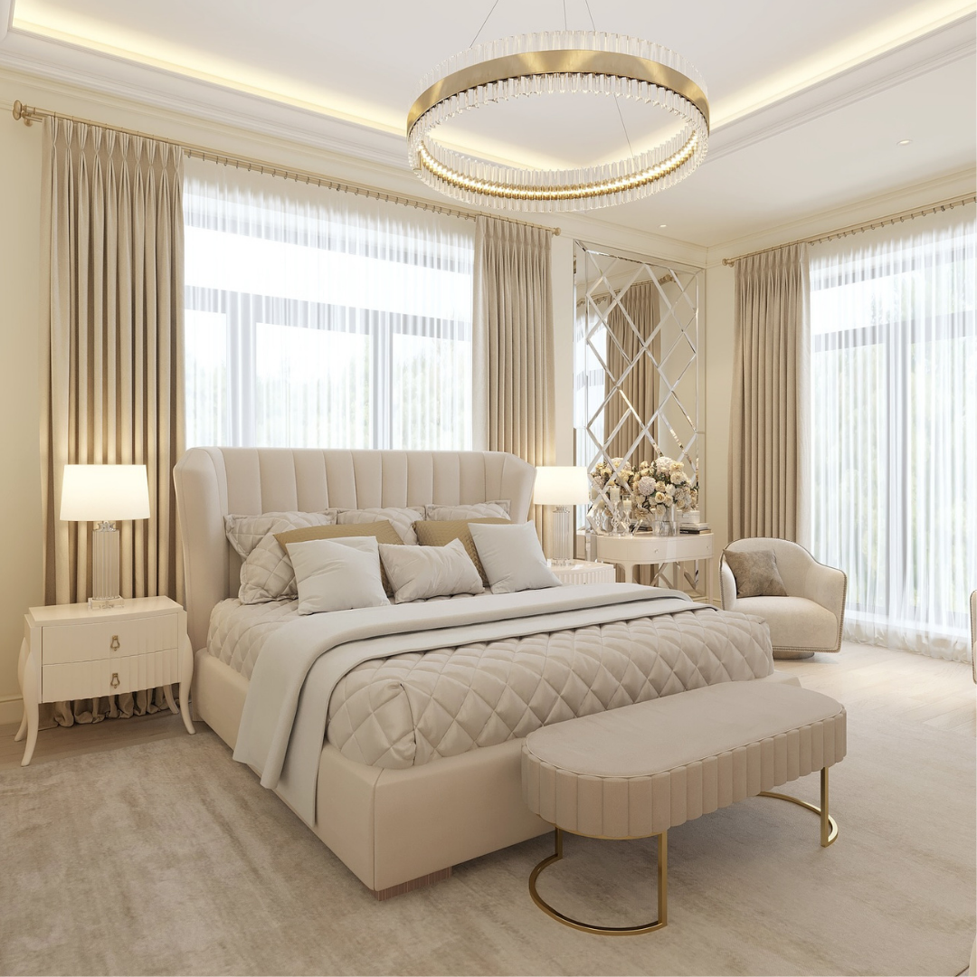Luxury Wingback Glide Design Bed #B99 Bed Frame (UK) | Discount Bed Store (DBS)