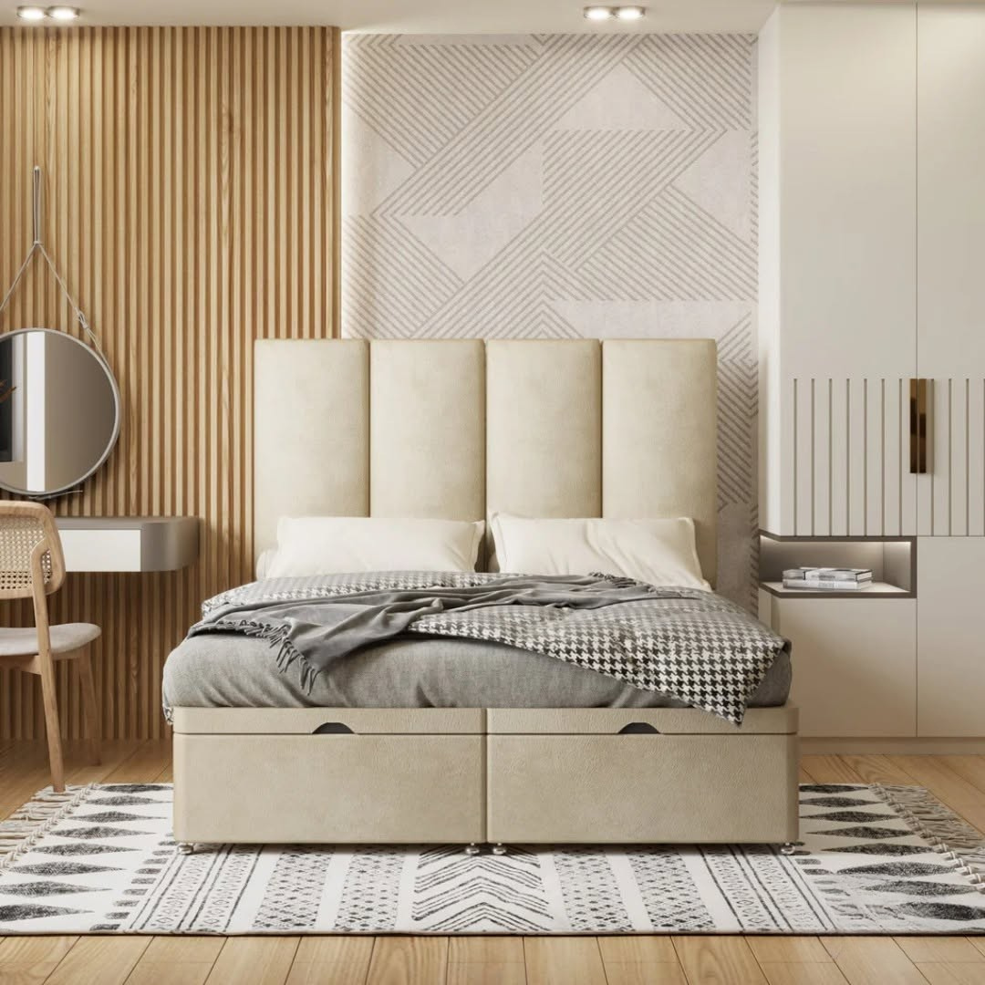 Grand Panel Harmony #B155 | Optional Divan Ottoman Bed Frame (UK) | Discount Bed Store (DBS)