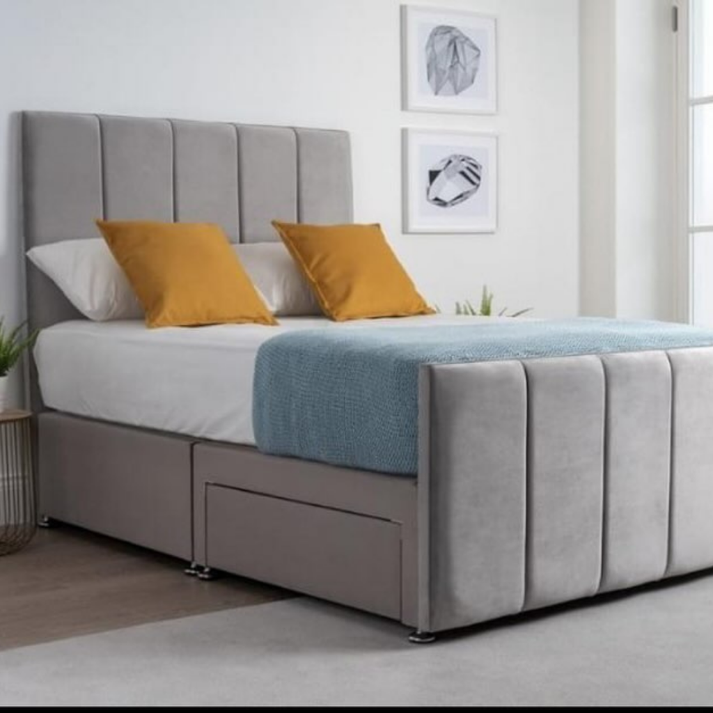 Vertical Craft Panel Bed #B154 Divan Drawer Bed Frame (UK) | Discount Bed Store (DBS)