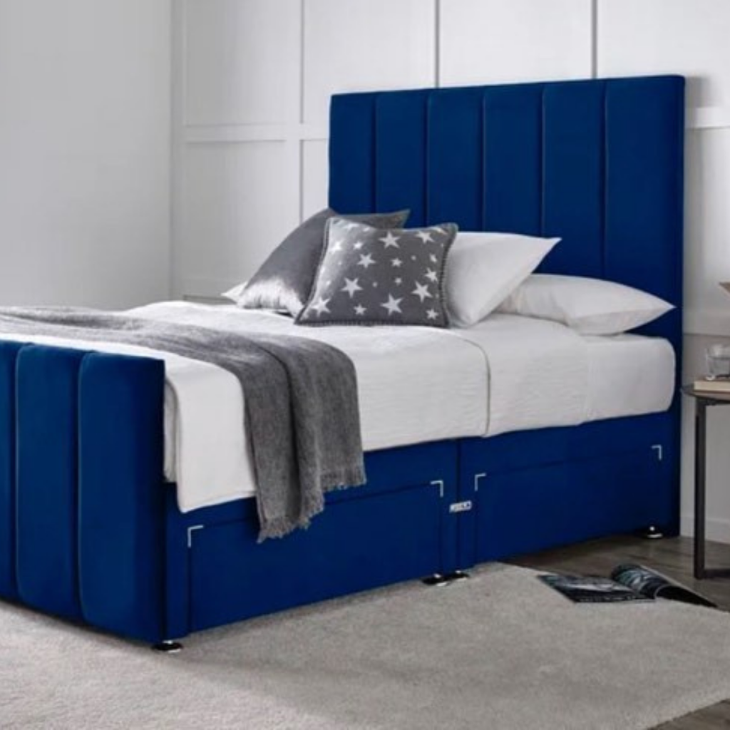 Vertical Craft Panel Bed #B154 Divan Drawer Bed Frame (UK) | Discount Bed Store (DBS)