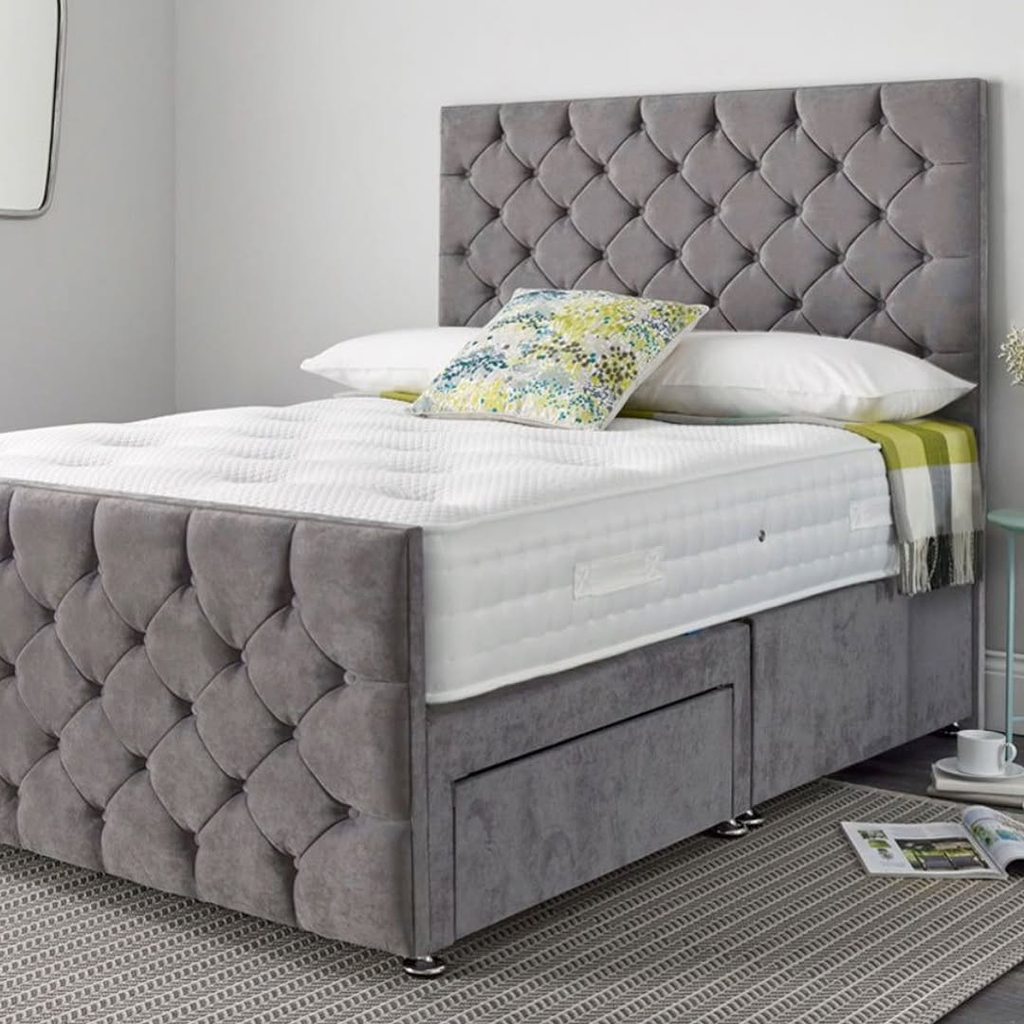 Diamond Grid Classic #B156 Divan Drawer Bed Frame (UK) | Discount Bed Store (DBS)