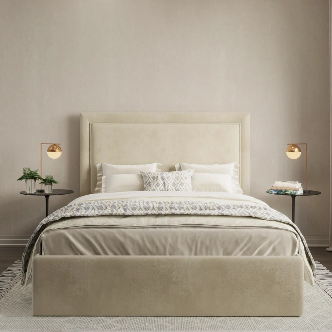 Platform TrimLine Minimalist Square Bed  #B62 Bed Frame (UK) | Discount Bed Store (DBS)