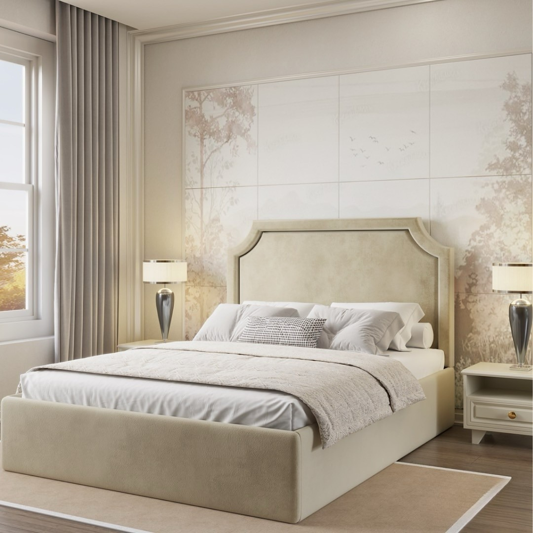 Modern Corner CurveCrown Bed #B60 Bed Frame (UK) | Discount Bed Store (DBS)