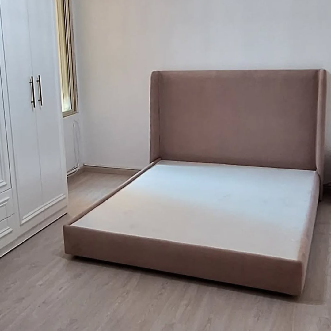 Wingback Bed Low Base SmoothForm Minimal #B51 Bed Frame (UK) | Discount Bed Store (DBS)