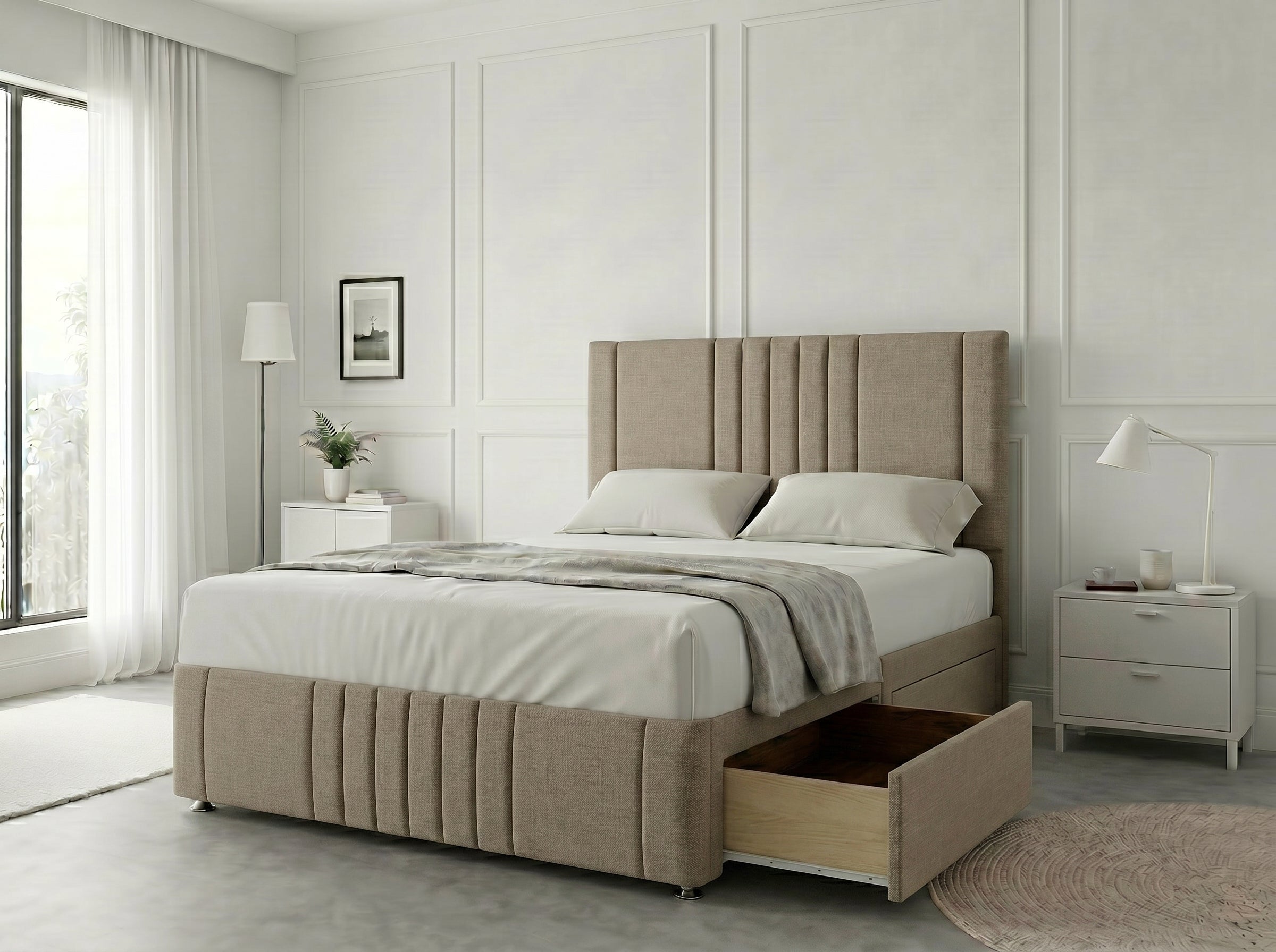 Majestic Curve Comfort | Divan Drawer Base with Integrated Drawer Storage (UK) | Discount Bed Store (DBS) #DB132