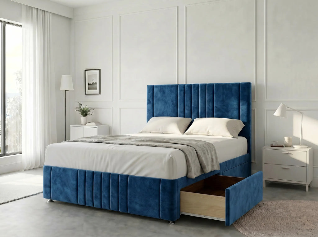 Majestic Curve Comfort | Divan Drawer Base with Integrated Drawer Storage (UK) | Discount Bed Store (DBS) #DB132