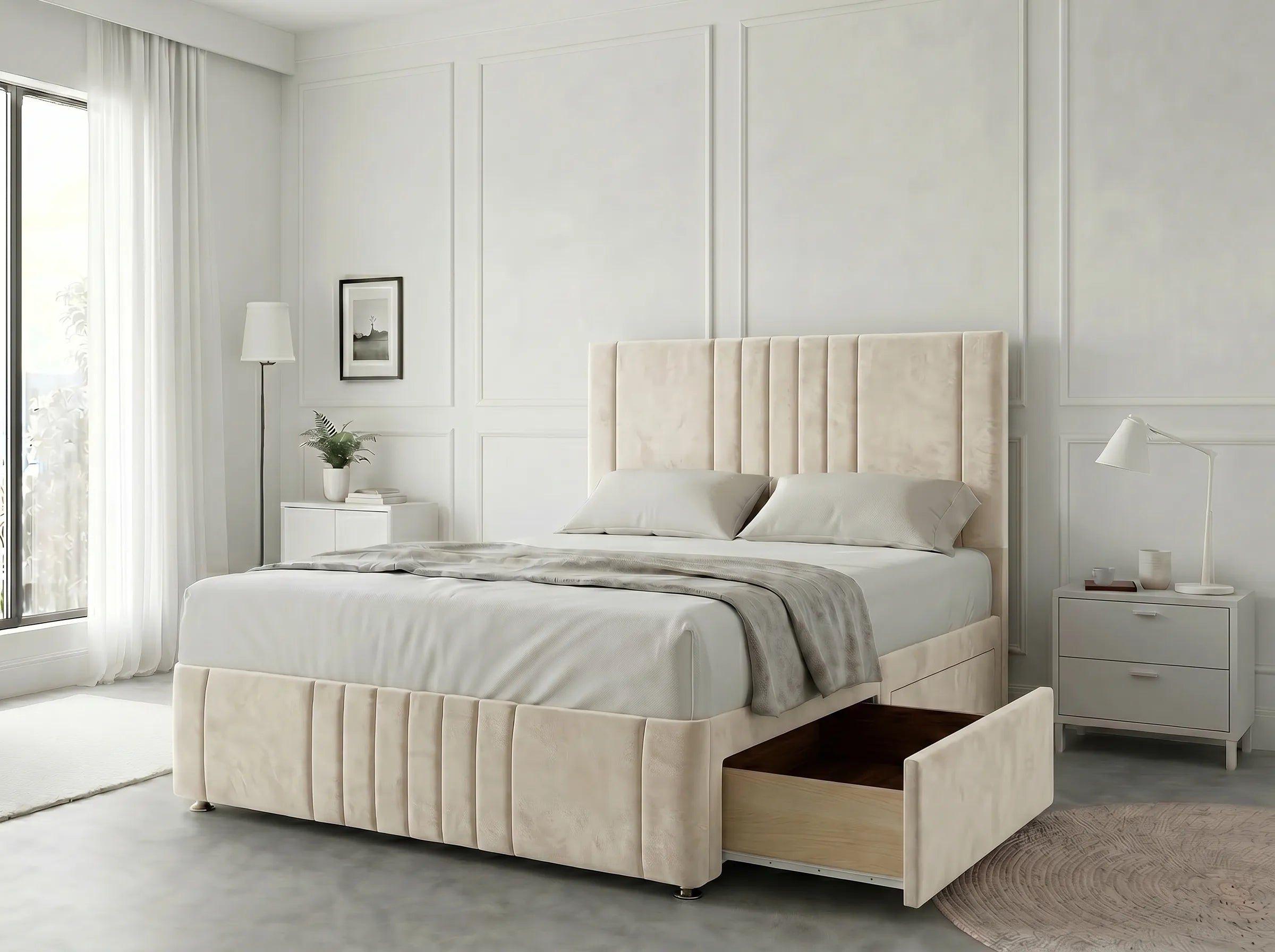 Majestic Curve Comfort | Divan Drawer Base with Integrated Drawer Storage (UK) | Discount Bed Store (DBS) #DB132