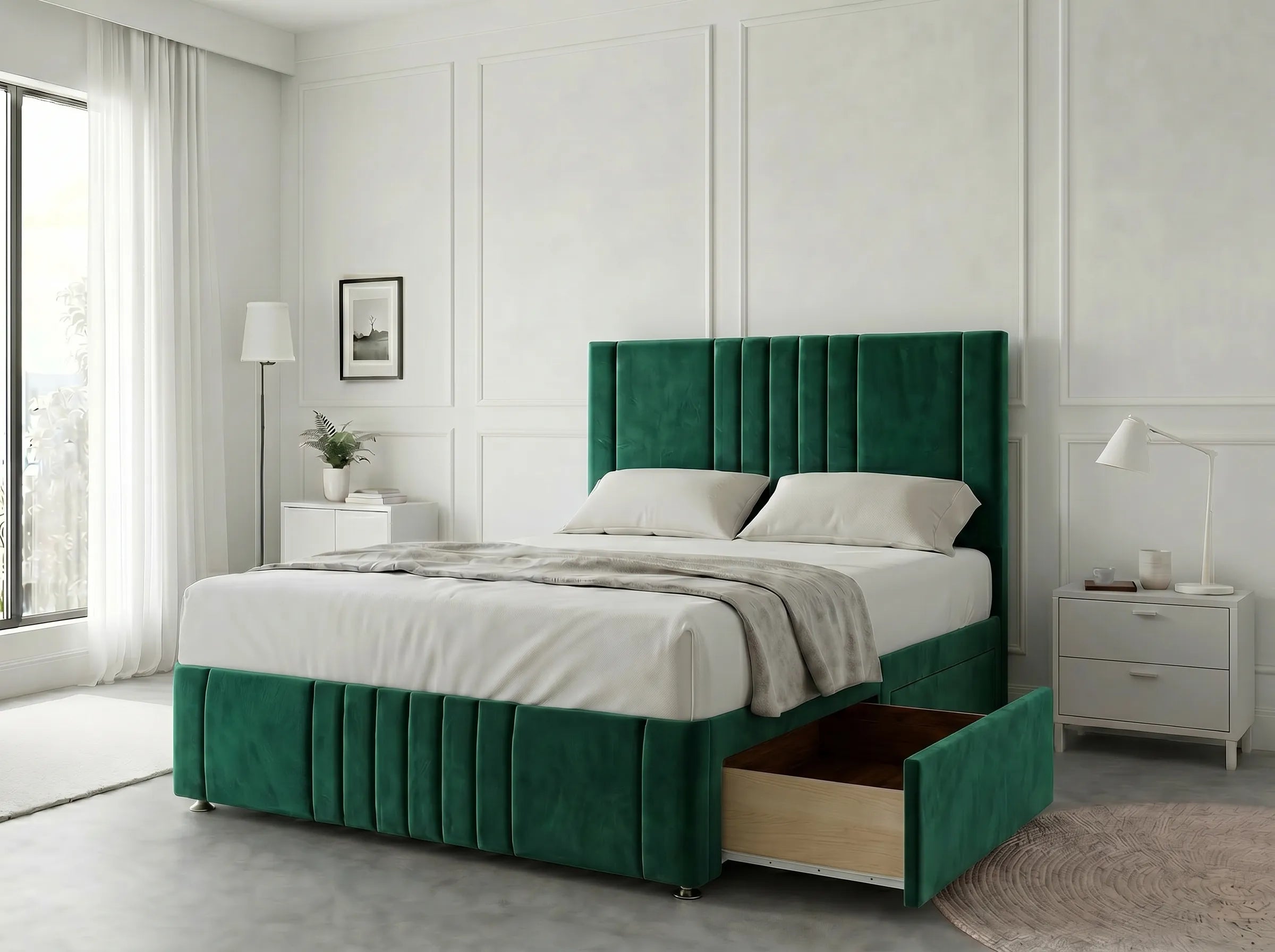 Majestic Curve Comfort | Divan Drawer Base with Integrated Drawer Storage (UK) | Discount Bed Store (DBS) #DB132
