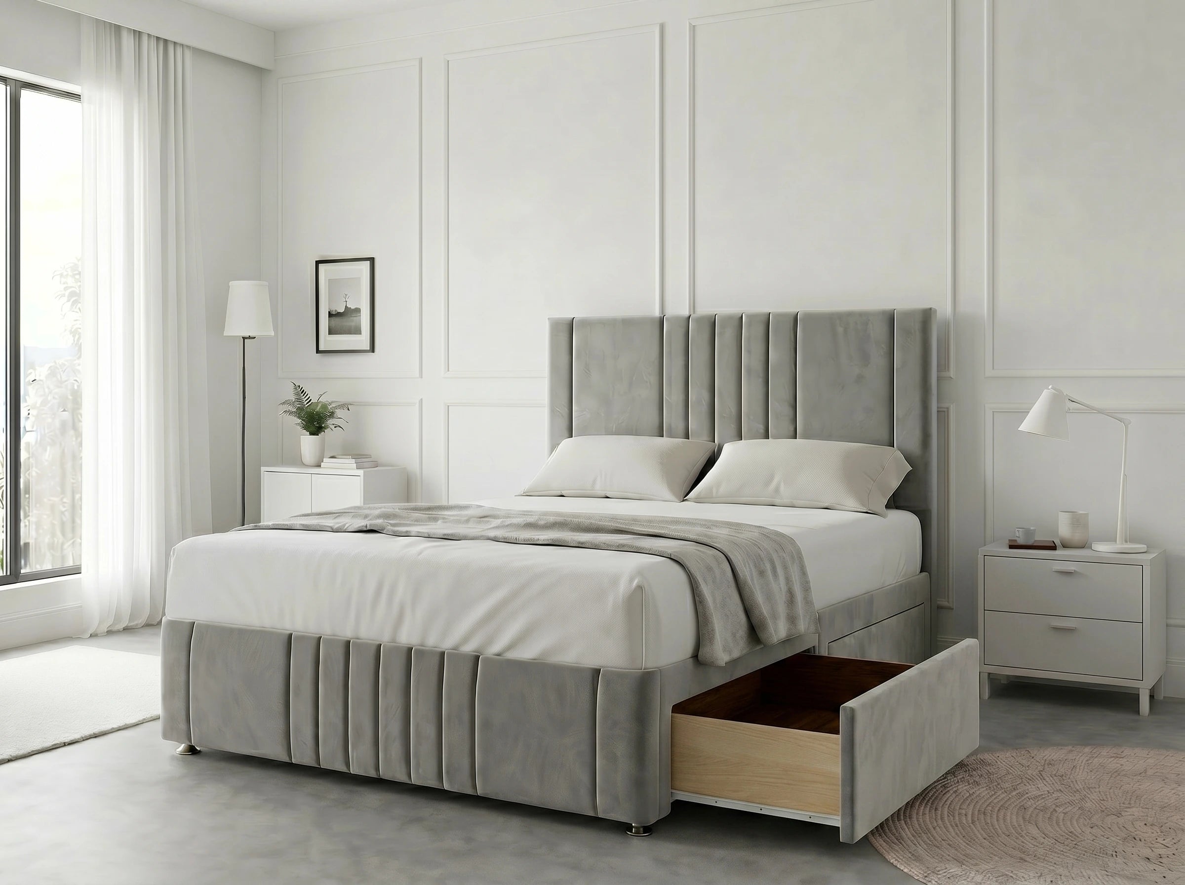 Majestic Curve Comfort | Divan Drawer Base with Integrated Drawer Storage (UK) | Discount Bed Store (DBS) #DB132