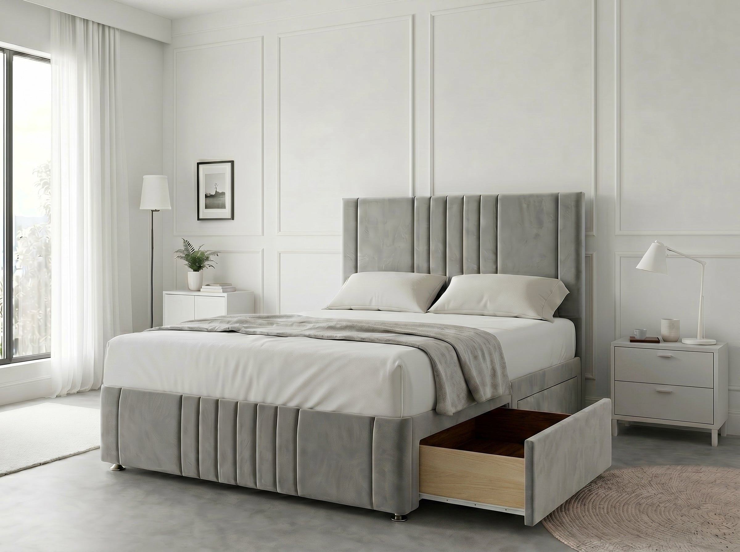 Majestic Curve Comfort | Divan Drawer Base with Integrated Drawer Storage (UK) | Discount Bed Store (DBS) #DB132