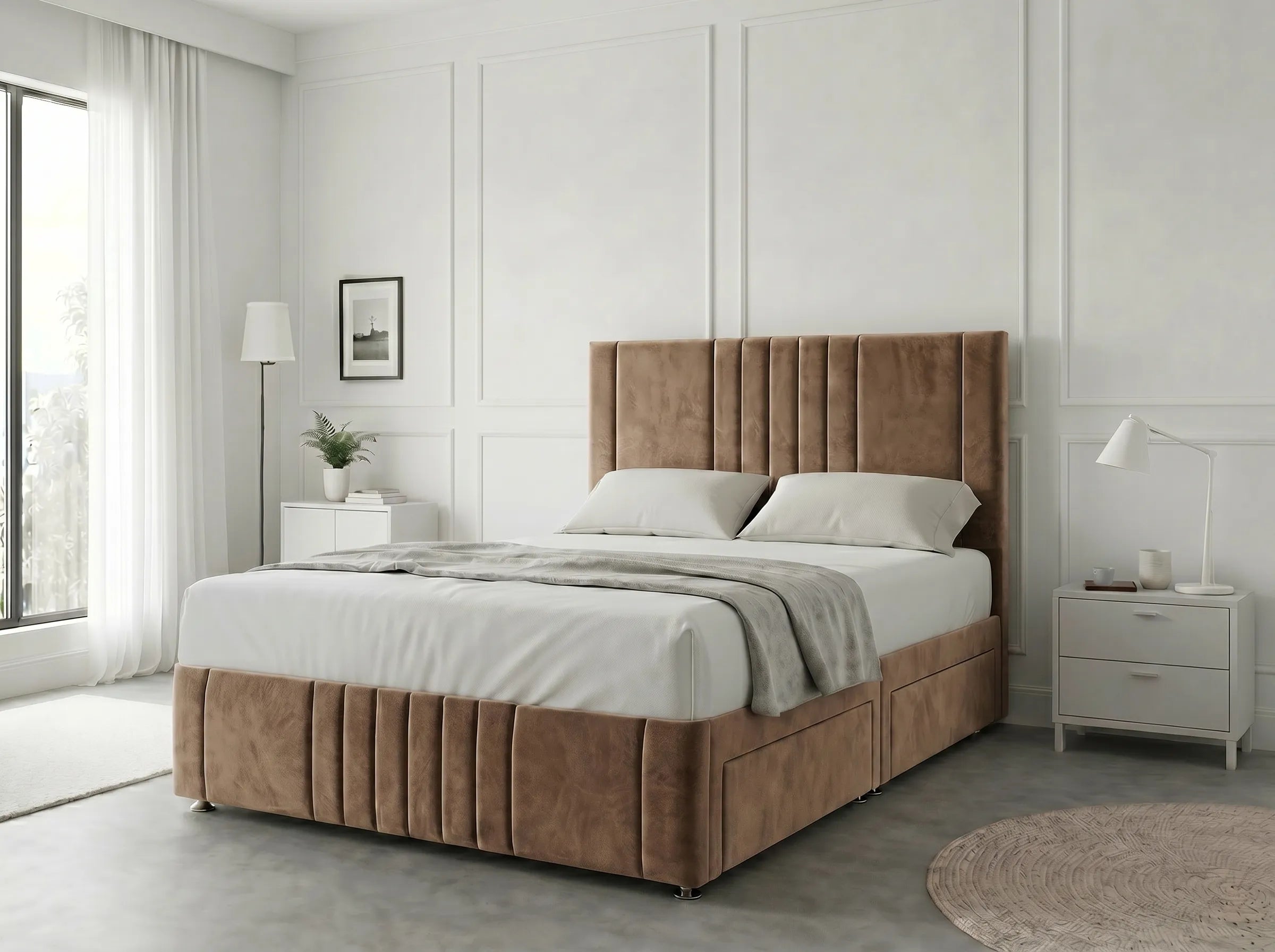 Majestic Curve Comfort | Divan Drawer Base with Integrated Drawer Storage (UK) | Discount Bed Store (DBS) #DB132