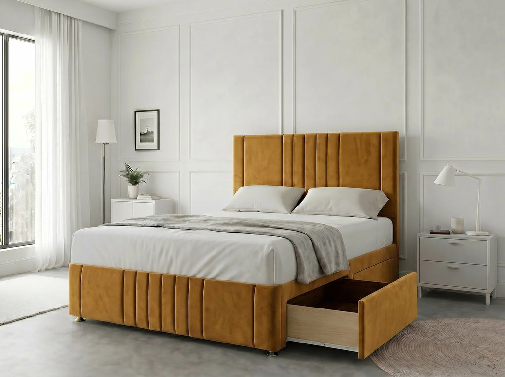 Majestic Curve Comfort | Divan Drawer Base with Integrated Drawer Storage (UK) | Discount Bed Store (DBS) #DB132