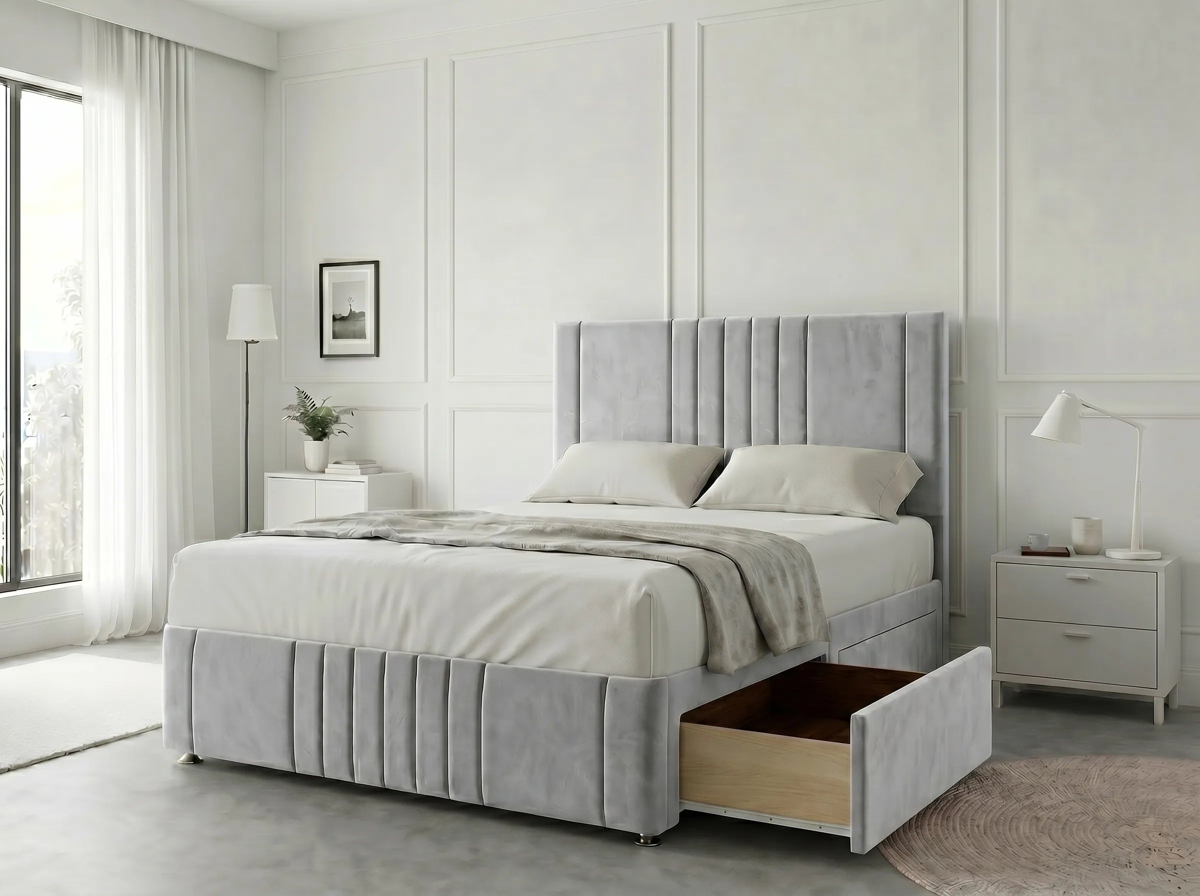 Majestic Curve Comfort | Divan Drawer Base with Integrated Drawer Storage (UK) | Discount Bed Store (DBS) #DB132