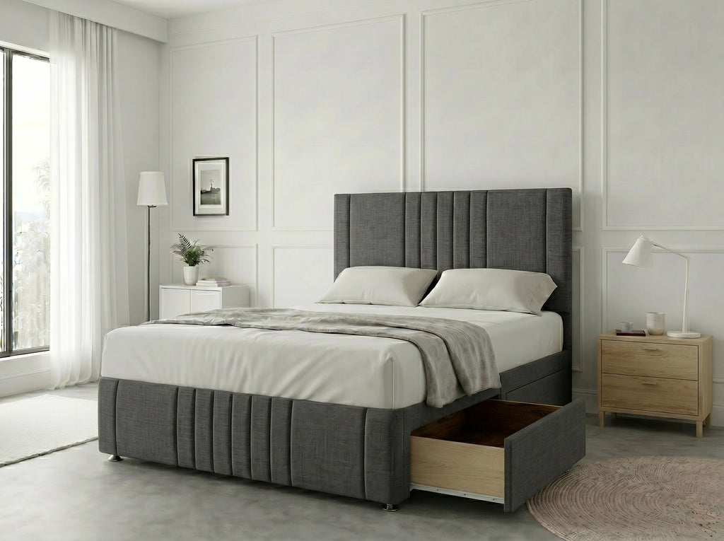 Majestic Curve Comfort | Divan Drawer Base with Integrated Drawer Storage (UK) | Discount Bed Store (DBS) #DB132