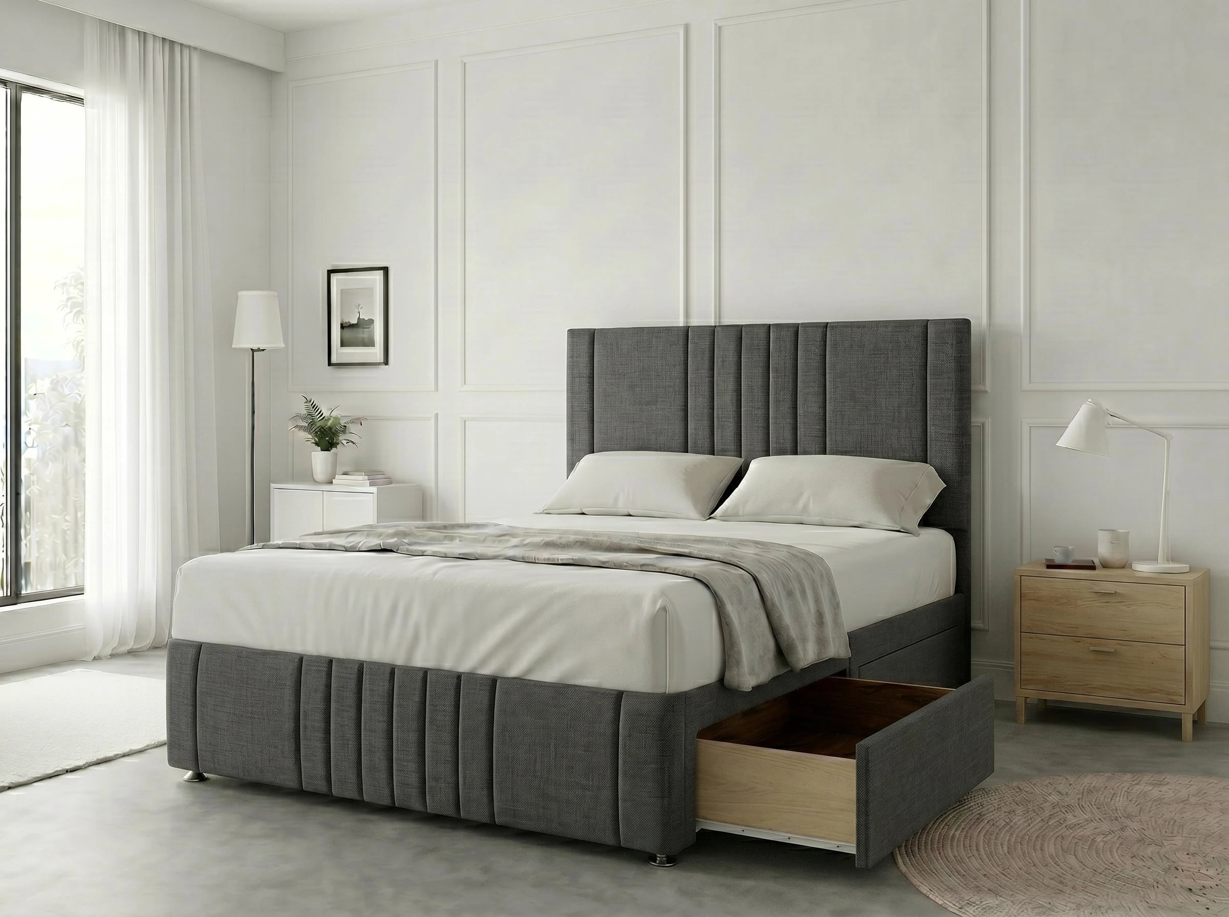 Majestic Curve Comfort | Divan Drawer Base with Integrated Drawer Storage (UK) | Discount Bed Store (DBS) #DB132