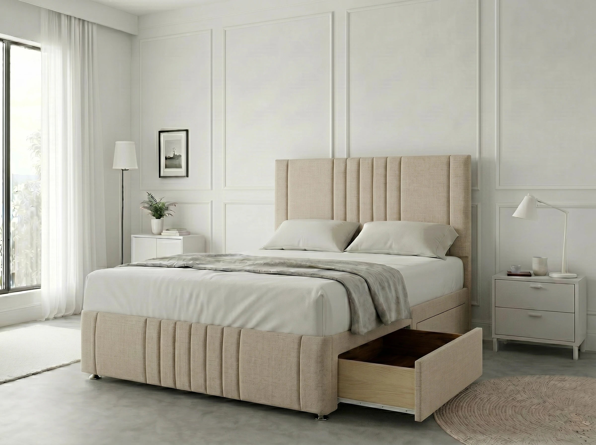 Majestic Curve Comfort | Divan Drawer Base with Integrated Drawer Storage (UK) | Discount Bed Store (DBS) #DB132