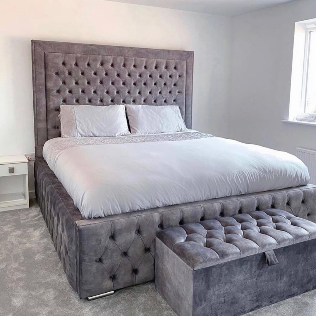 Upholstered Bed ImperialTall Grande #B32 Bed Frame (UK) | Discount Bed Store (DBS)