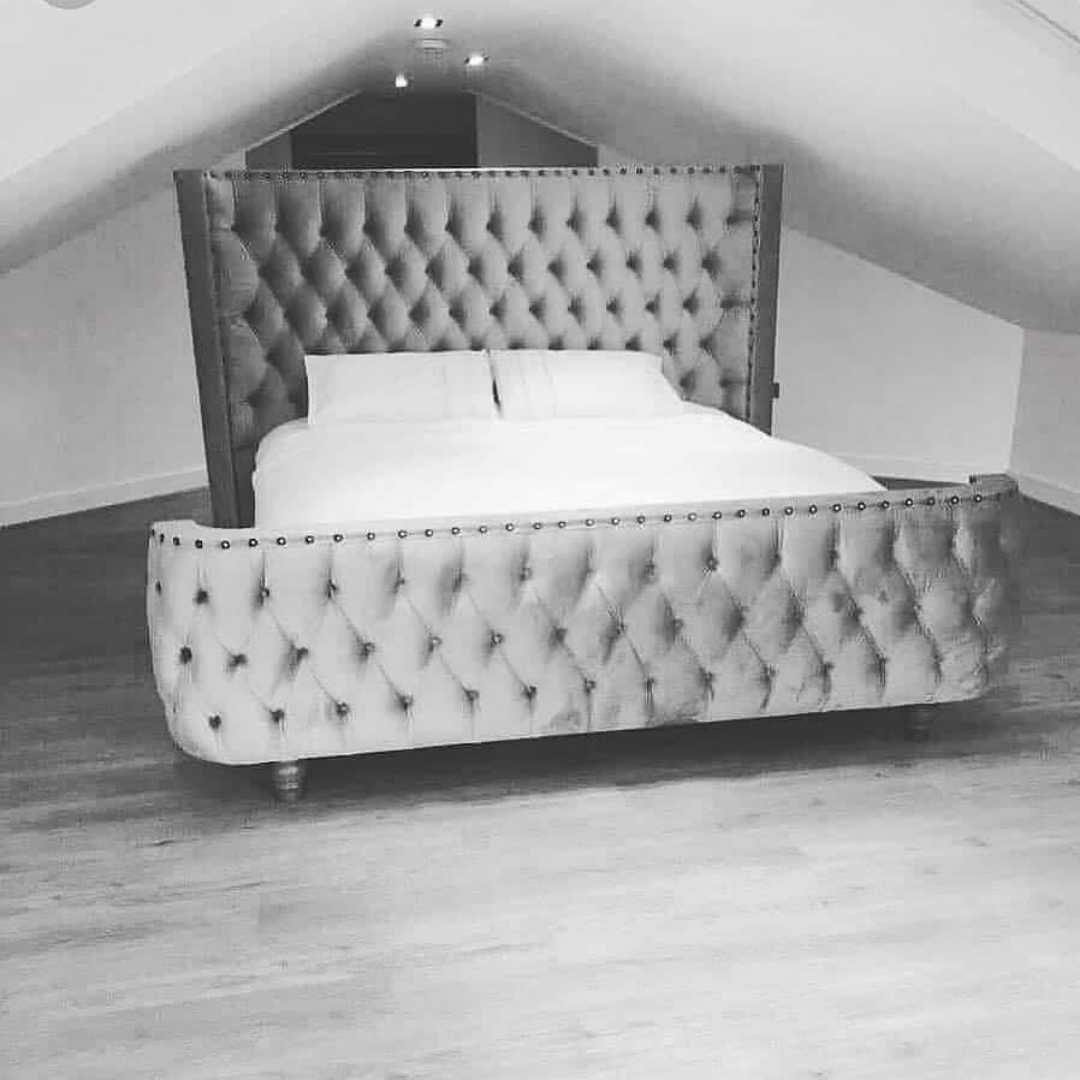 Wingback Bed StudRidge Luxe #B29 Bed Frame (UK) | Discount Bed Store (DBS)