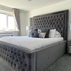 Upholstered Bed ImperialTall Grande #B32 Bed Frame (UK) | Discount Bed Store (DBS)