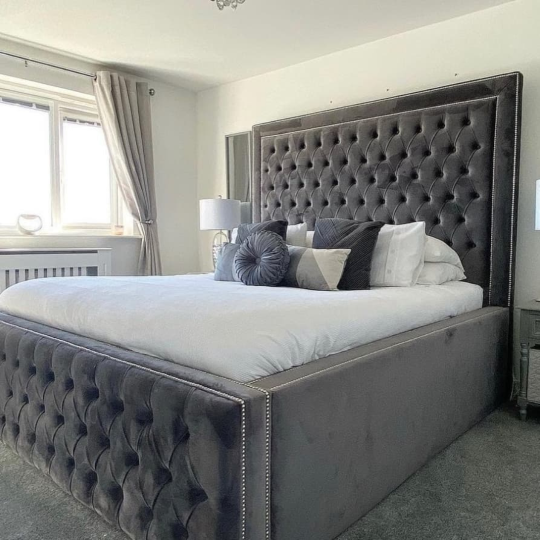 Upholstered Bed ImperialTall Grande #B32 Bed Frame (UK) | Discount Bed Store (DBS)