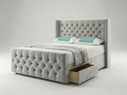 Luxury Curve Dream | Divan Drawer Bed Frame with Concealed Drawer Storage (UK) | Discount Bed Store (DBS) #DB146