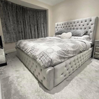 Upholstered Bed Luxora DeepTuft #B19 Bed Frame (UK) | Discount Bed Store (DBS)