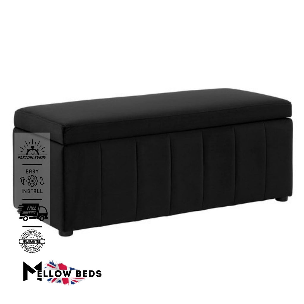 Ottoman Storage Box MetroLine Luxe #B181 Bed Frame (UK) | Discount Bed Store (DBS)