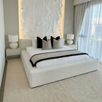 Luxury Platform Soft Bed Pure #B137 | Optional Ottoman Bed Frame (UK) | Discount Bed Store (DBS)