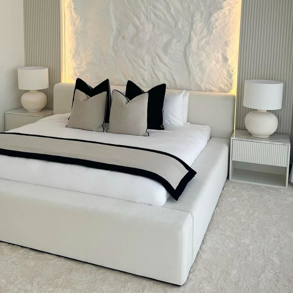 Luxury Platform Soft Bed Pure #B137 | Optional Ottoman Bed Frame (UK) | Discount Bed Store (DBS)