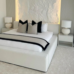 Luxury Platform Soft Bed Pure #B137 | Optional Ottoman Bed Frame (UK) | Discount Bed Store (DBS)
