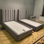 Wingback Panel Kid Bed #B109 | Optional Ottoman Bed Frame (UK) | Discount Bed Store (DBS)