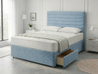 Heritage Sleigh Luxe | Upholstered Divan Drawer Bed with Pull-Out Drawers (UK) | Discount Bed Store (DBS) #DB133