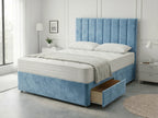 Heritage Sleigh Luxe | Upholstered Divan Drawer Bed with Pull-Out Drawers (UK) | Discount Bed Store (DBS) #DB133
