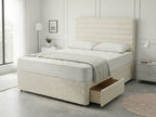 Heritage Sleigh Luxe | Upholstered Divan Drawer Bed with Pull-Out Drawers (UK) | Discount Bed Store (DBS) #DB133