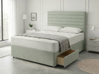 Heritage Sleigh Luxe | Upholstered Divan Drawer Bed with Pull-Out Drawers (UK) | Discount Bed Store (DBS) #DB133